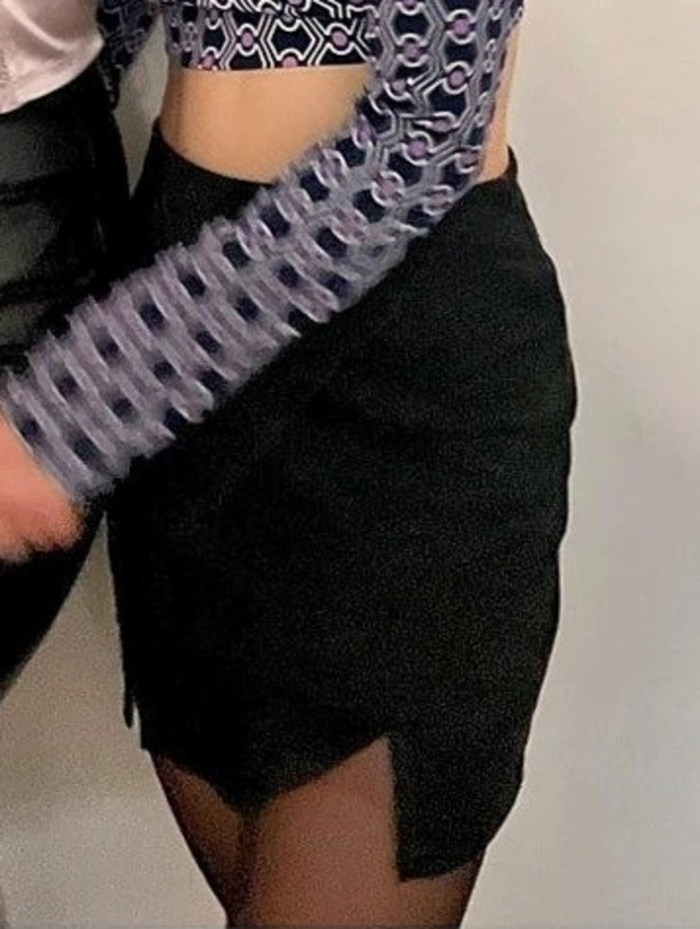 Black Suede Mini Skirt Like New